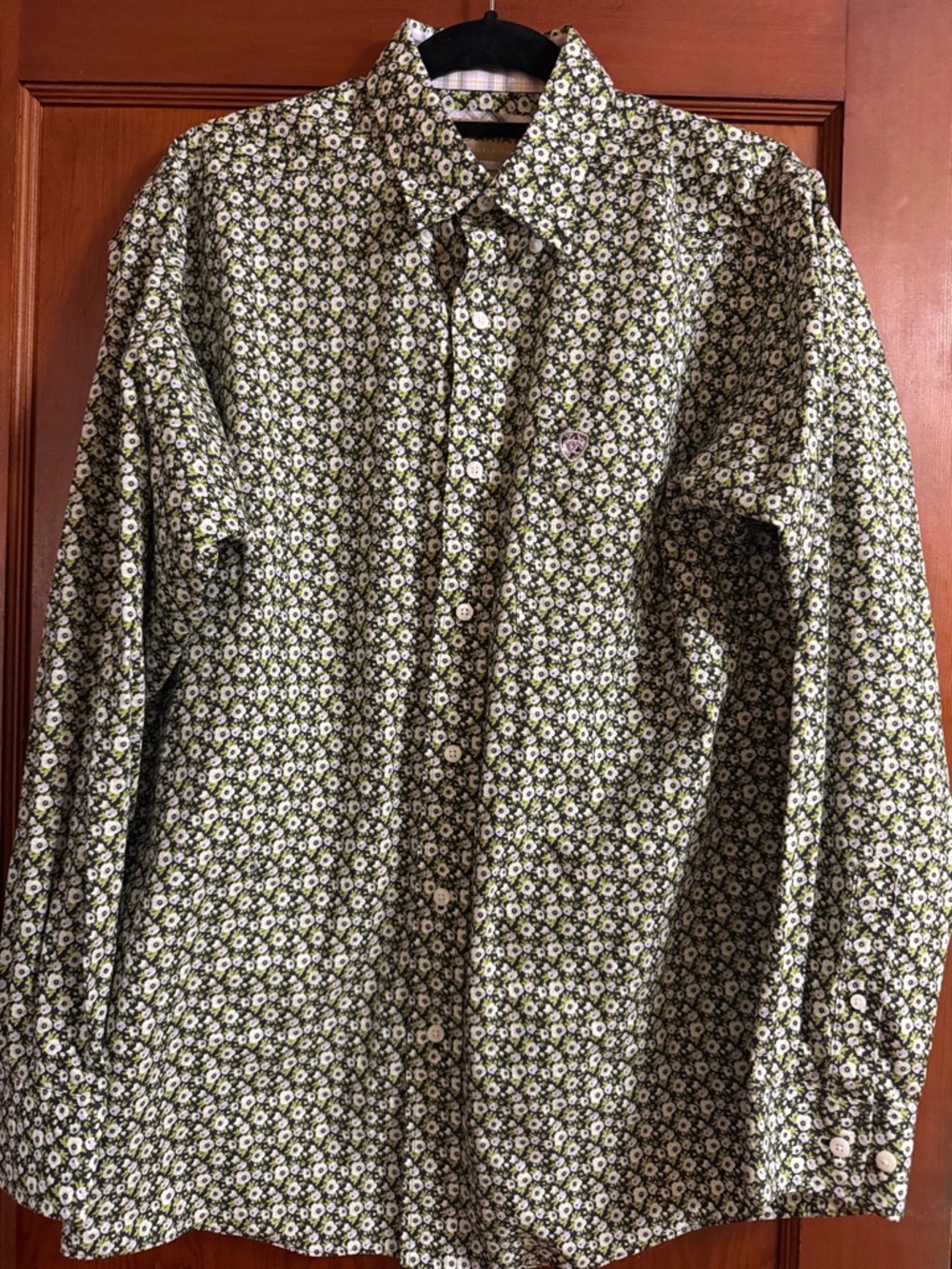 Ariat Olive Floral Button-Down Shirt